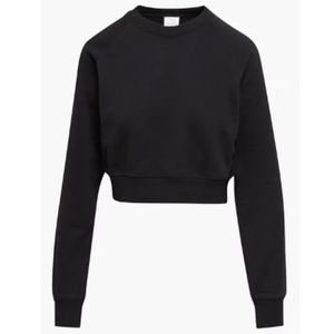 Aritzia TNA Terry “Airy” Fleece Perfect Crop Sweatshirt